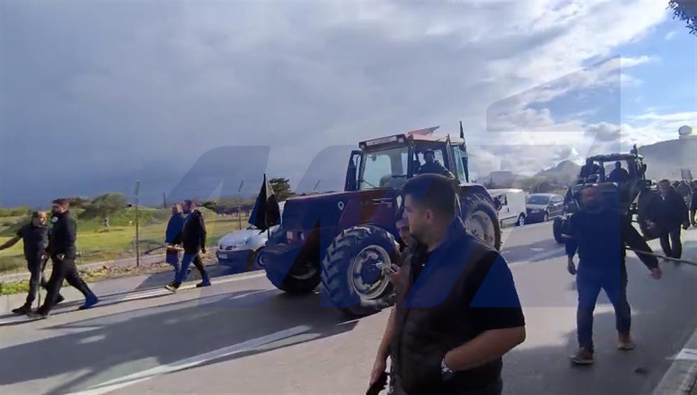 Ηράκλειο - αγρότες προς το αεροδρόμιο