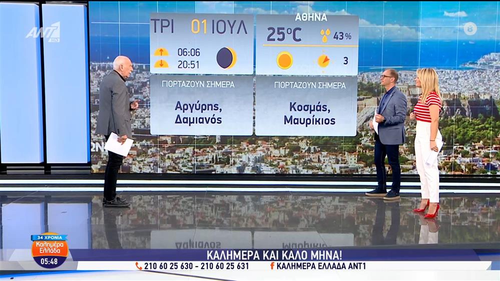 ΚΑΛΗΜΕΡΑ ΕΛΛΑΔΑ – 01/07/2025