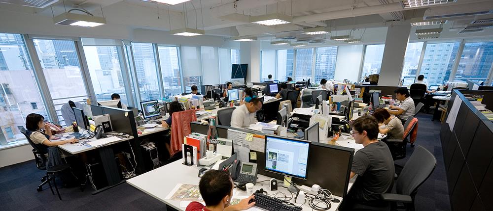 Γραφείο - εταιρία - υπάλληλοι - καθιστική εργασία