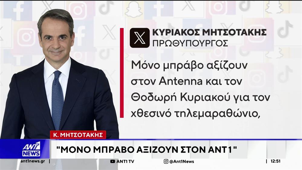 Ο Χριστουγεννιάτικος Τηλεμαραθώνιος Αλληλεγγύης του ΑΝΤ1 σχολιάστηκε από τον πολιτικό κόσμο