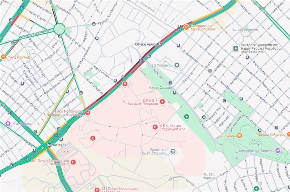 Μεσογείων - κίνηση - καραμπόλα Μεσογείων - κίνηση - καραμπόλα