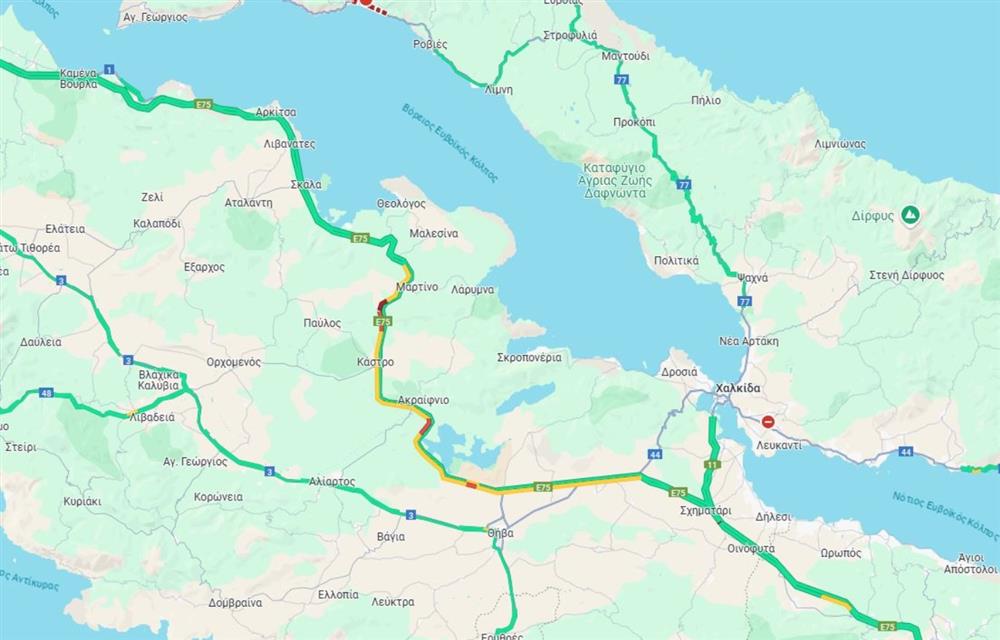 Χάρτης - Κίνηση - Επιστροφή Πάσχα