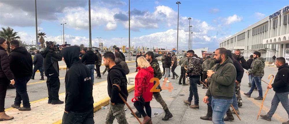 αεροδρόμιο Ηρακλείου - αγρότες