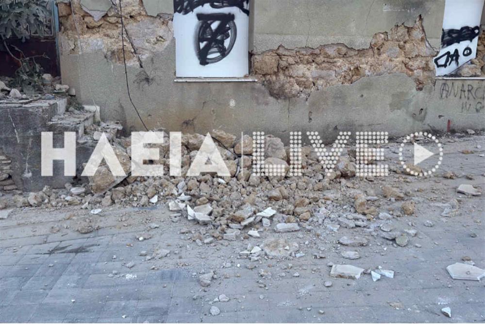 Πύργος - Κατάρρευση κτιρίου