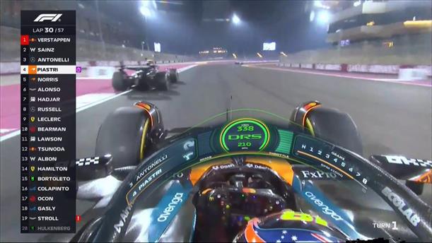 Ο Oscar Piastri προσπερνάει τον Kimi Antonelli στον 30ο γύρο