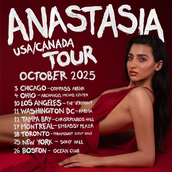 Η πρώτη περιοδεία της Αναστασίας σε Αμερική και Καναδά είναι γεγονός!