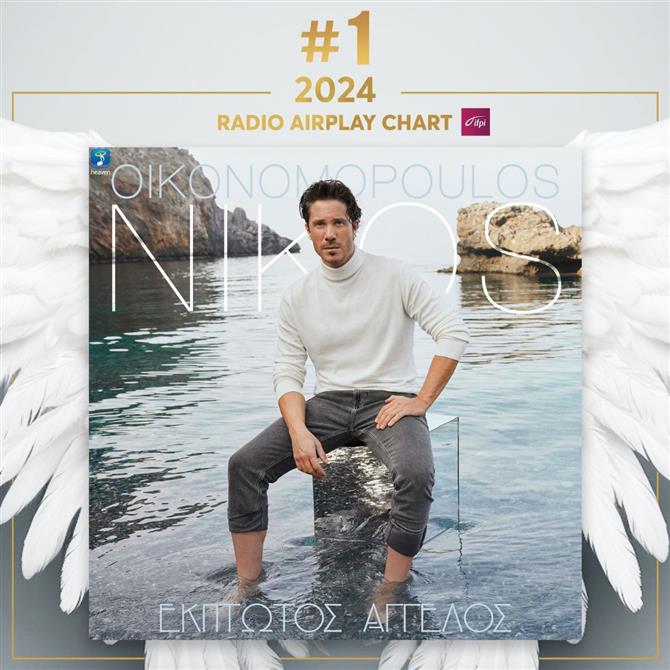 Ο Νίκος Οικονομόπουλος & η HEAVEN MUSIC στην κορυφή των ελληνικών ραδιοφώνων για το 2024 με τον "Έκπτωτο Άγγελο"